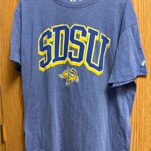 Russell Athletic Blue T-Shirt with White Logo